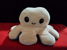 TeeTurtle Reversible Octopus Plush Happy Sad Stuffed Animal Pink And Blue