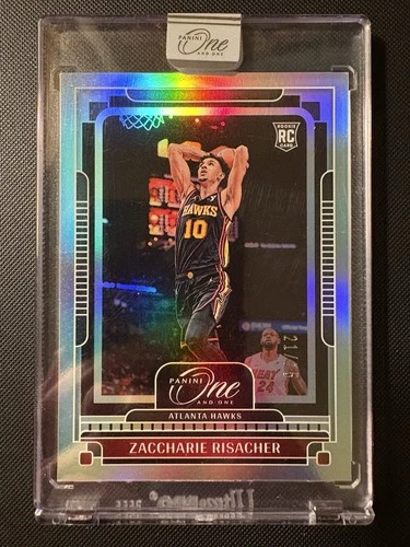 Zaccharie Risacher 2024-25 Panini One And One #106 SILVER RC Rookie Card #21/75!Opens in a new window or tab