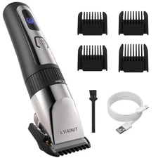 LVAINIT Hair Clippers for Men, Cordless LCD Rechargeable Hair Trimmer Beard T...