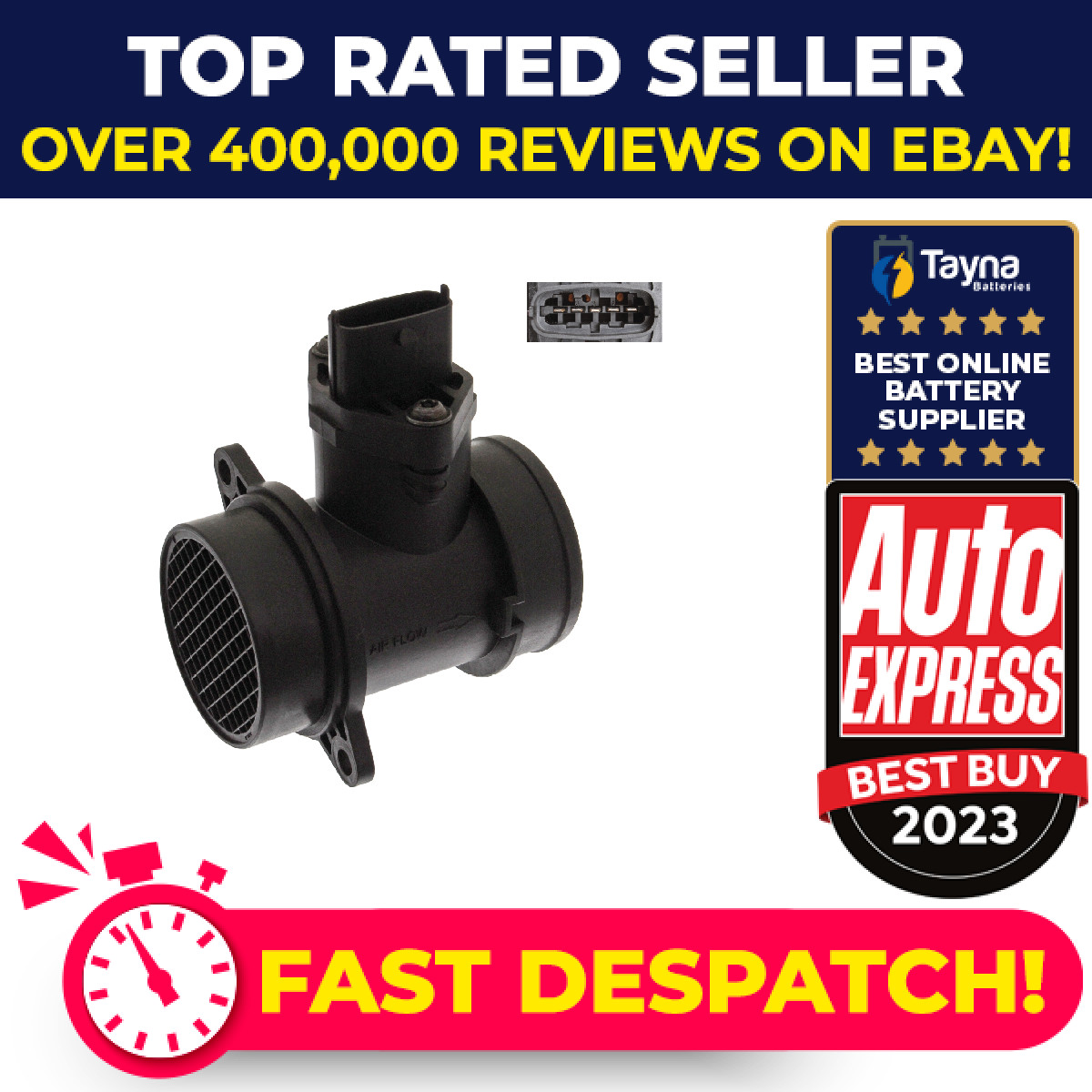 Air Mass Sensor fits FIAT DOBLO 223 1.3D 04 to 05 Flow Meter 46784582 51774531