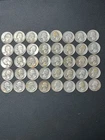 US Coins 40 1936-1959 90% Silver Washington Quarters. Circulated