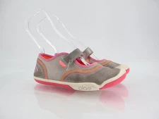 Plae Emme Mary Jane Shoes Girls Size 3 Pink Gray Comfy Adjustable Strap