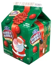 Dubble Bubble Christmas Gum Balls 3.6 oz Carton w/58pc Holiday Candy/Gumballs