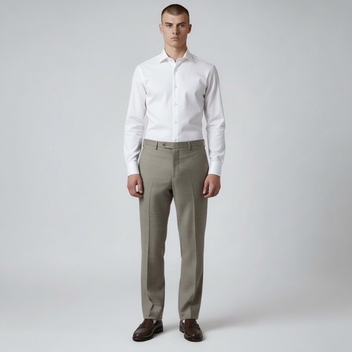Canali 1934 Pants Mens 34 Gray Wool Classic Fit Dress Trousers Made ...