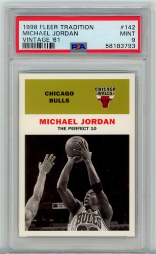 1998-99 Fleer Tradition, Vintage '61,  Michael Jordan #142, PSA 9,  Investment !