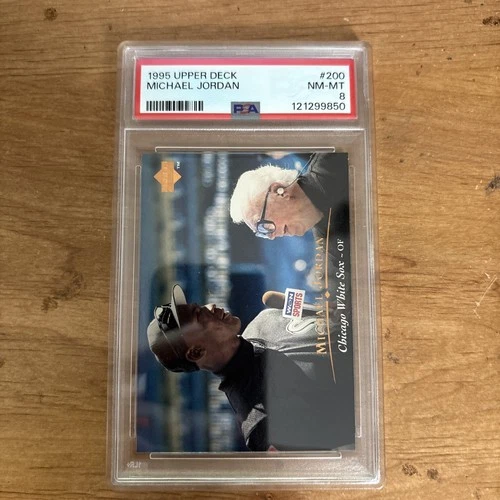 1995 Upper Deck Michael Jordan - Harry Caray #200 PSA 8