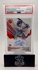2024 Topps Pristine - Pristine Autographs Evan Carter #PA-EC Red Pristine Pulsar