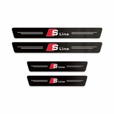 Kit 4 Adesivo Protezione Soglia Battitacco Carbonio Audi S Line A3 S3 S6 SQ5 SQ8