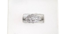 Vintage 12K White Gold &Diamond Ring, Size 6
