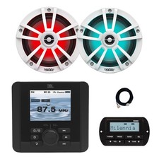 JBL Marine Bluetooth AM/FM/WB Radio with Remote, Extension, 2x 6.5" LED Speaker