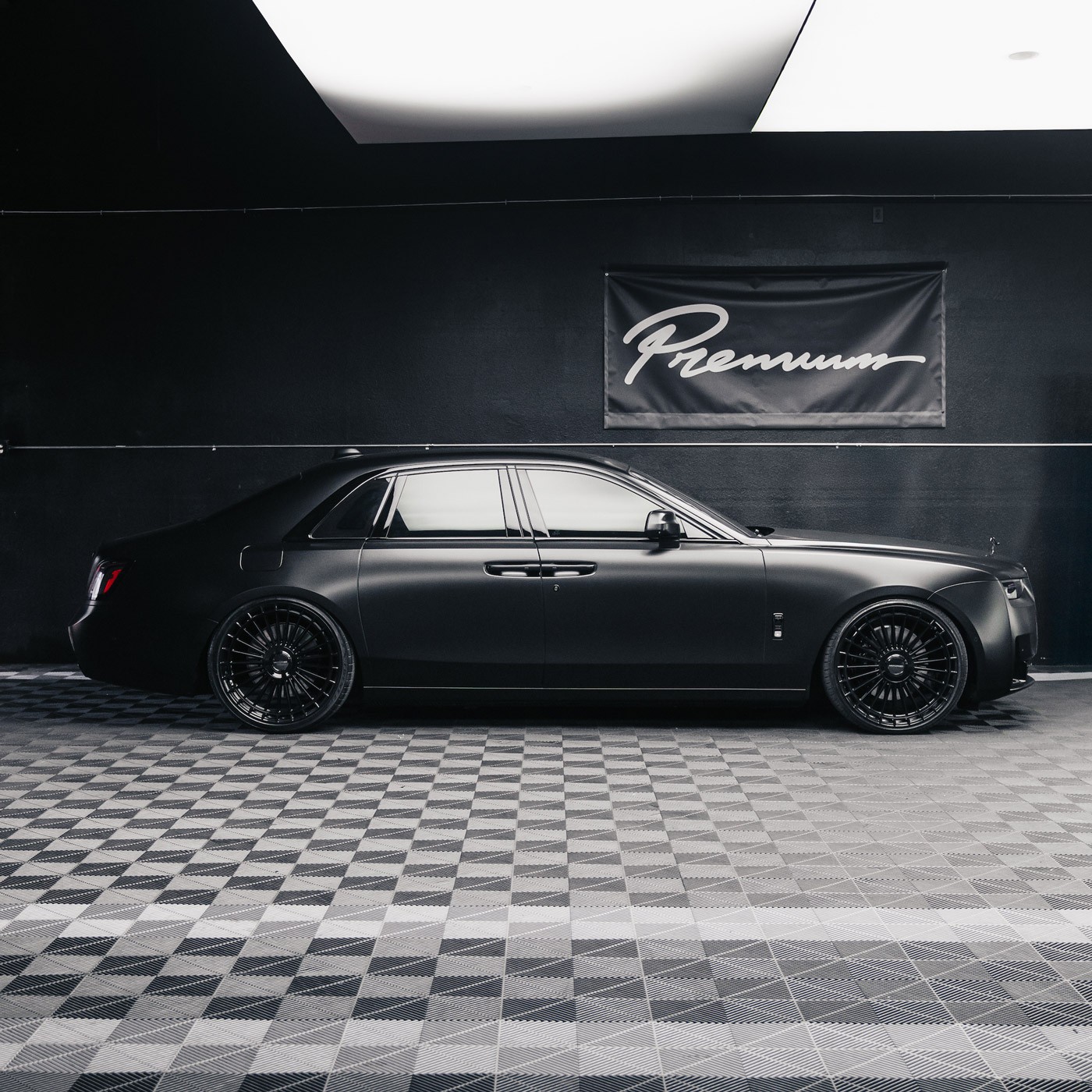 22" MV Forged MVF40 Black Concave Wheels Rims Fits Rolls Royce Ghost