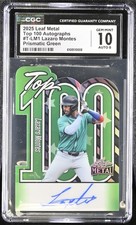 2025 Leaf Metal Top 100 Autographs Lazaro Montes 4/7 Prismatic Green CGC 10