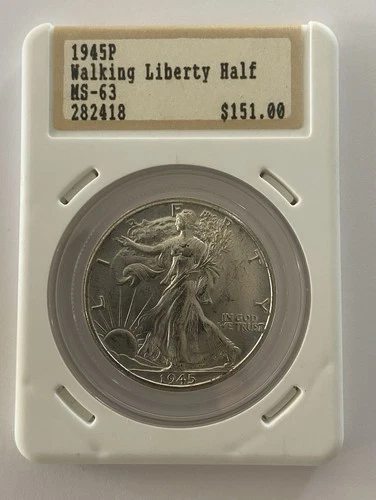 1945-P Walking Liberty Half Dollar 50C ┃ OLD HOLDER Hannes Tulving