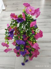 Kunstpflanzen-Hängepflanzen 2 Stück lila pi...