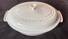 Le Creuset 14" Casserole Classic 36cm/5.4L Oval Dish w/Lid white 11-39