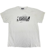 Vintage 2001 Y2K Official NBA San Antonio Spurs Playoffs Shirt Size Large