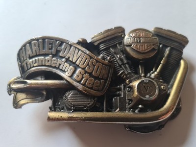 Original Harley Davidson Gürtelschnalle  Thundering Steel  1991 Baron USA