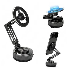 2026 Heavy Duty Metal Magnetic Car Mount - Extendable Arm+Strong Suction Cup, 