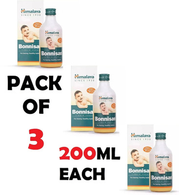 3 Bottles Himalaya Bonnisan Syrup for Digestion & Growth, 200ml Each