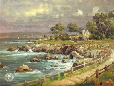 Thomas Kinkade Seaside Village 600 Art Print Poster Canvas Wall Decor Resolution