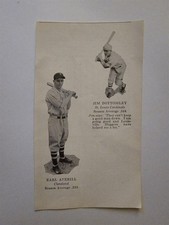 Earl Averill & Jim Bottomley 1931 Louisville Sluggers Famous Sluggers RARE!