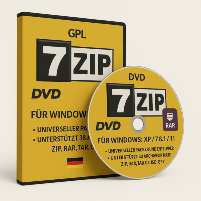 7ZIP - Packen   Entpacken   Komprimieren - ZIP,RAR,TAR,7z uvm. DVD version