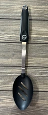 Vintage Stainless Steel Rostfrei Black Slotted Spoon Kitchen Utensil 
