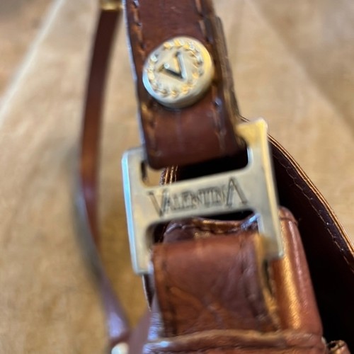 Vintage Valentina leather satchel shoulder bag purse Made in Italy, $26.79 - Photo 7