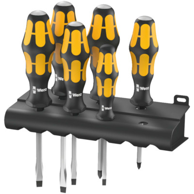 Wera 932/918/6 Schraubendreher Satz Kraftform Schraubmeisselsatz 6-teilig + Rack