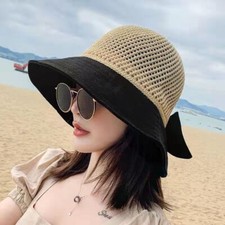 Women Summer Visor Hat Sun Wide Brim Cap Beach Uv Straw Cover Protection Ladies
