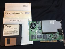 IBM 12J2964 56K Voice Fax Modem 8 Bit/ ISA Made For By USRobotics Sportster 0467