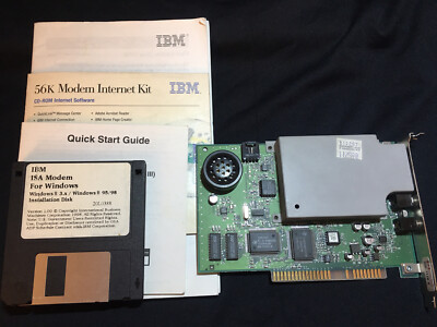 IBM 12J2964 56K Voice Fax Modem 8 Bit/ ISA Made For By USRobotics Sportster 0467