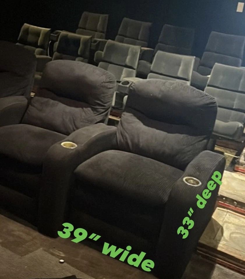 Lote de 13 asientos de cine ligeramente usados - ¡RECOGE SOLO EN LOS ANGELES 90210! Foto 2 de 4