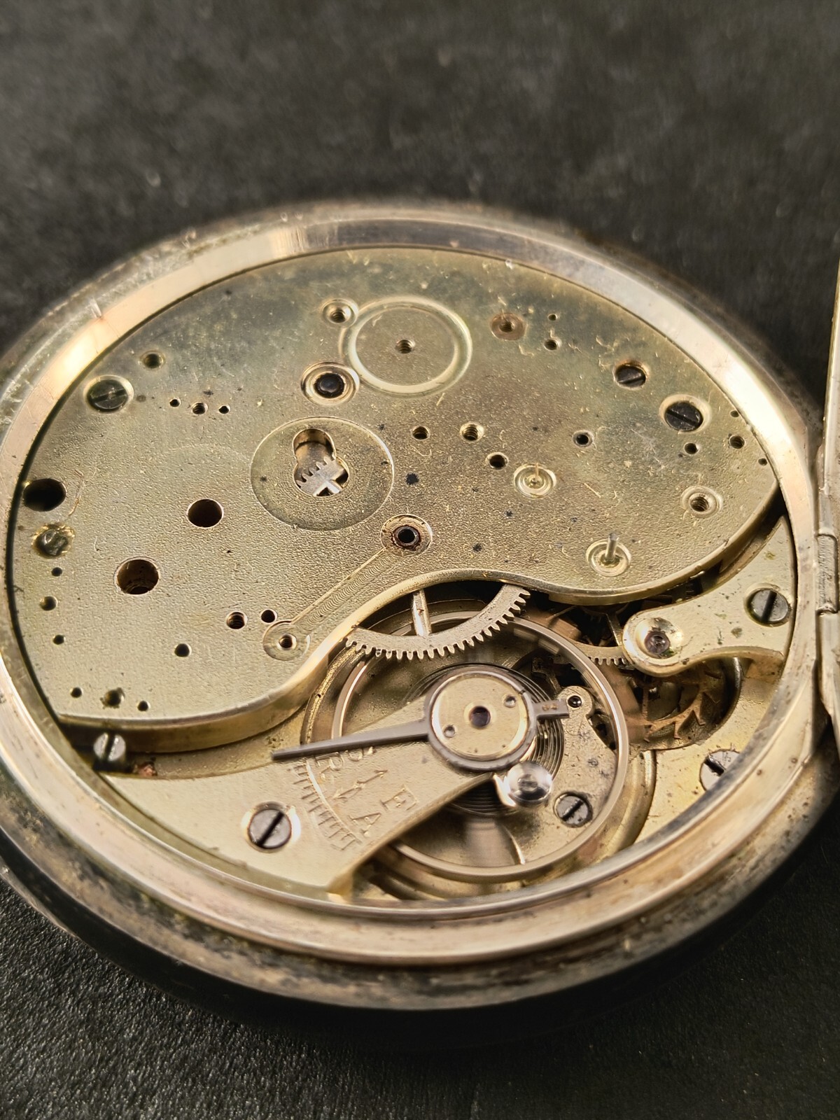 Chronograph Pocket Watch Solid Silver Case - image 7