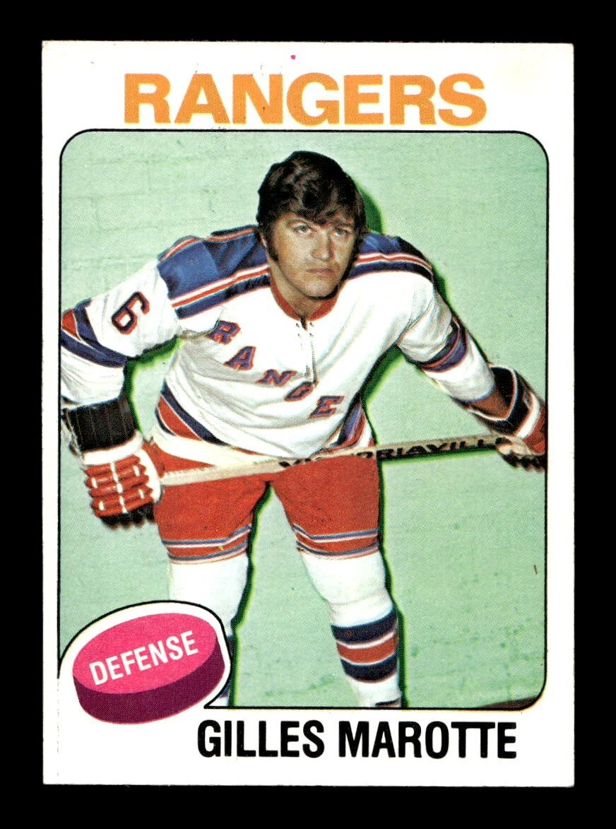 1975 76 Topps #164 Gilles Marotte Rangers NEAR MINT *r6