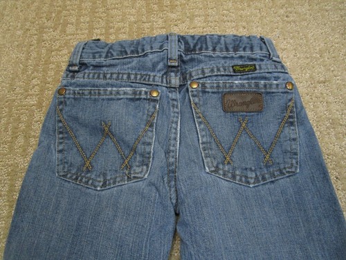 Wrangler Jeans Boys 8 Blue Western Retro Youth Bootcut 22x23 Kids Light Wash - Picture 5 of 10