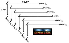 6 pk - 7.5" x 19.5" -Supertackle S/S Spreader Bars for offshore Halibut, Cod  ++