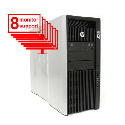HP Z820 8-Monitor Computer Desktop E5-2640 6c 12GB 1TB HDD Trading