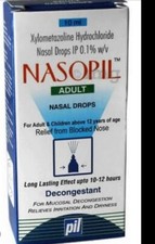 Xylometazoline xylometazoline 0.1 Blocked Nose Relief for adult 10ml PACK OF 5