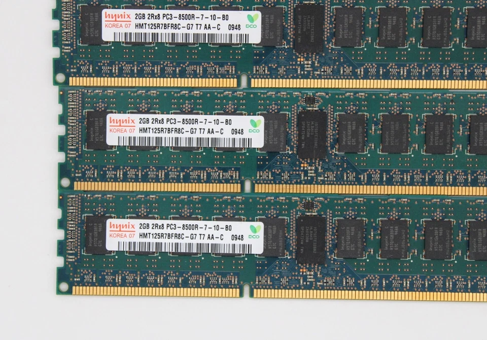 6 GB (3 x 2GB) Hynix 2Rx8 PC3-8500R Ram Server Memory - Image 2 of 2