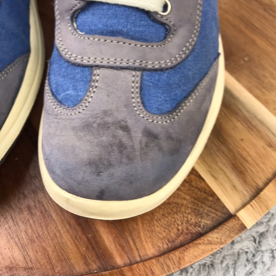 Mephisto Runoff Air Jet Zapatos Mujer EU 5 US 7.5 Azul Lona Gris Gamuza Tenis Foto 3 de 4