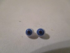 3 mm Blue Oval Glass Eyes Dolls Clay Small Miniature Made in the USA C C S