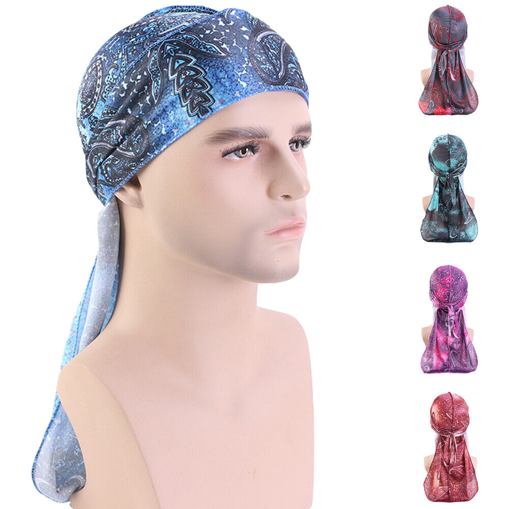 Pack of 12 Durag Headwrap Headscarf Bandana Doo Rag Long Tail (Red) 