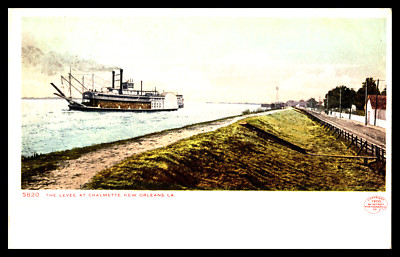LOUISIANA, New Orleans, The Levee at Chalmette--Postcard G75