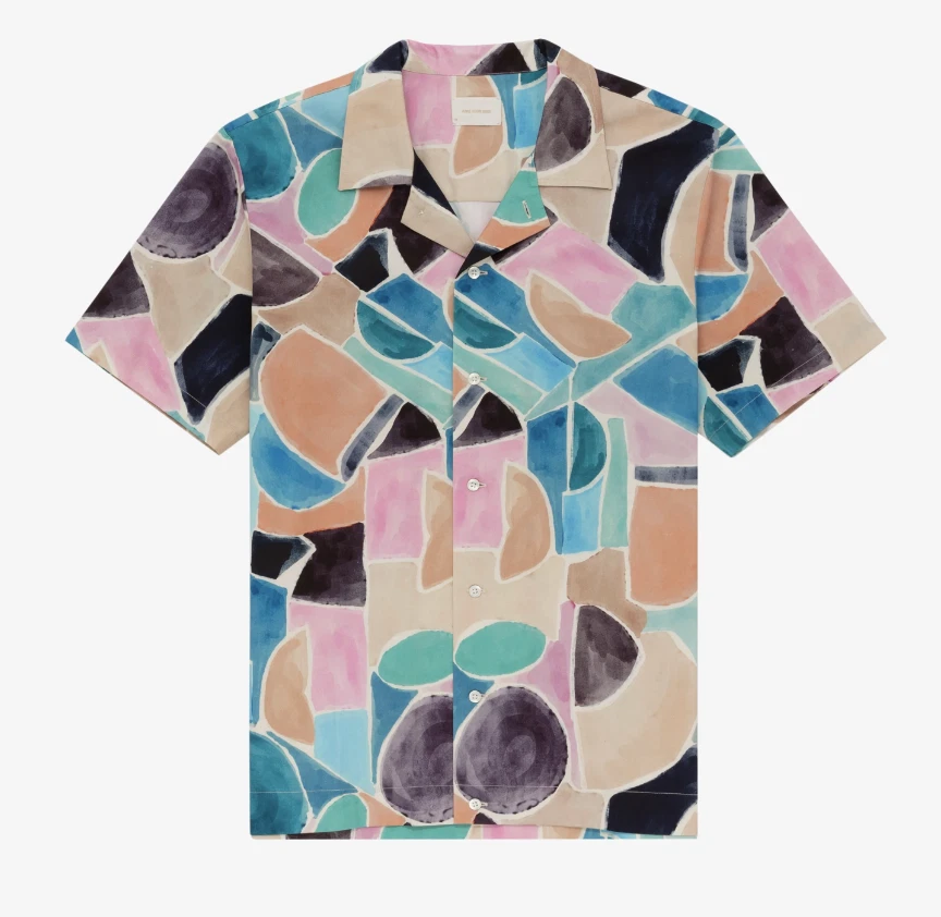 Aime Leon Dore Watercolor Print Shirt - Medium in Palestine at ILS 