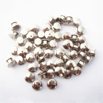 10 Pcs Pin Backs Locking Flathead Pin Clutch Fastener Brass Clothes Bags Sewing 10 Pcs Pin Backs Locking Flathead Pin Clutch Fastener Brass Clothes Bags Sewing