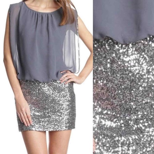 Aidan Mattox Gathered Blouson Sequin 