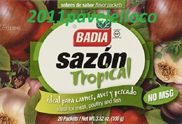 Badia Sazon Tropical con Mezcla de Cilantro (2 Cajas) con 20 Paquetes cada uno (3.52oz) Foto 2 de 4