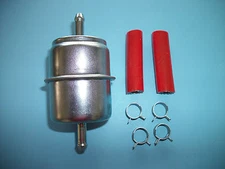 Inline Fuel Filter 1/4" metal w/ hose-clamps for 33031 GF1 F20117 GK68M G1 BF833