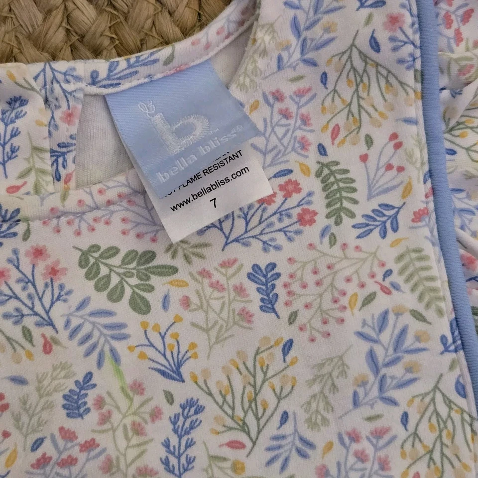 Vestido Bella Bliss Maizy Floral Pima Algodón Louise Niña Talla 7 Primavera/Otoño Vestido Foto 3 de 4